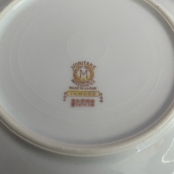 Vintage Noritake Japan Hand Painted Inwood Indian Tree China–Saucer, Salad,Bowls - Picture 10 of 10
